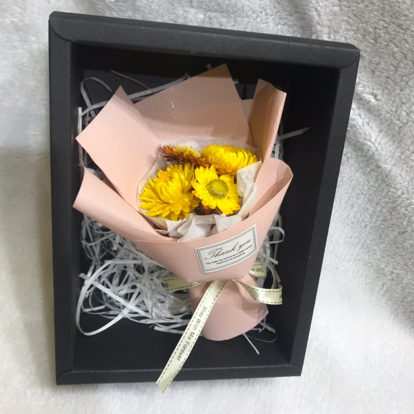 小雏菊系列干花、永生花礼品，带礼盒包装