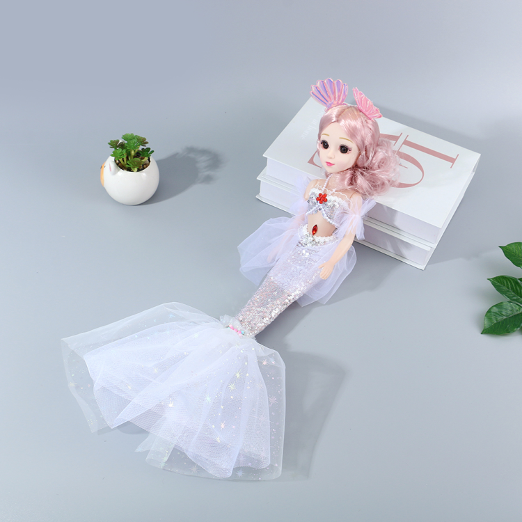 Mermaid doll, girl doll toy, little girl mermaid princess Barbie children's simulation doll, large size details Picture