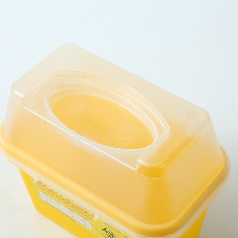 Hospital clinic disposable medical 7L sharp tool box, flip lid, push lid, square sharp tool box, needle box, syringe details Picture