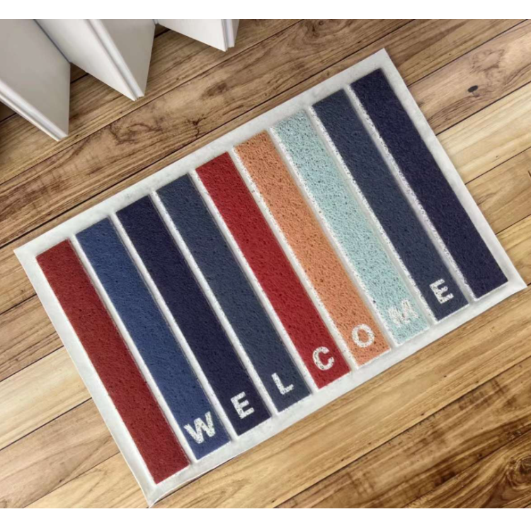Threaded PVC digital three-dimensional printed brushed door mat, foot mat, anti-slip mat, logo advertisement, entrance door mat
