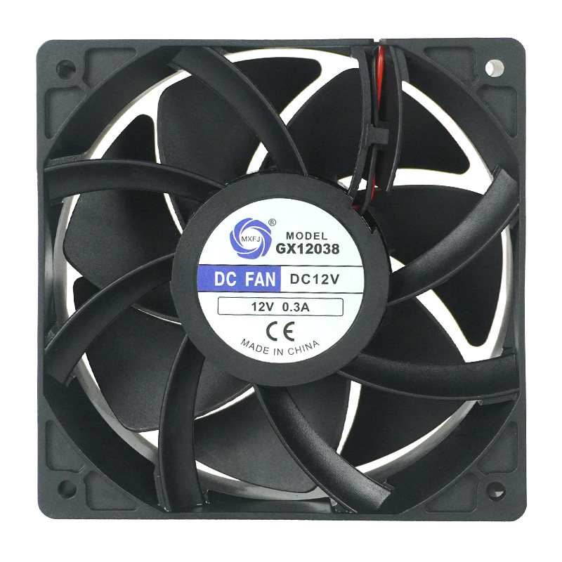مروحة هوائية صغيرة من طراز GX12038 DC12/24V المبردة بعواصف الهواء الكبيرة المبردة بالحرارة Item Picture
