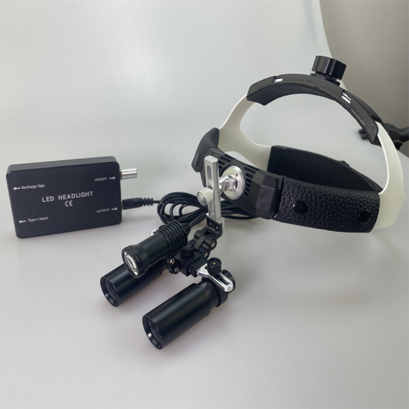 Foreign trade medical headlamps, surgical and dental magnifying glasses 4X5X6X, detachable headlamps with lithium batteries