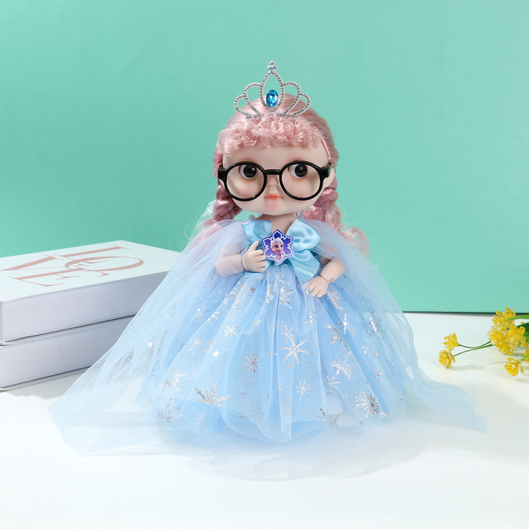 29厘米网红大头娃娃可换装萌娃公仔玩具含公主裙娃衣玩偶女生礼物