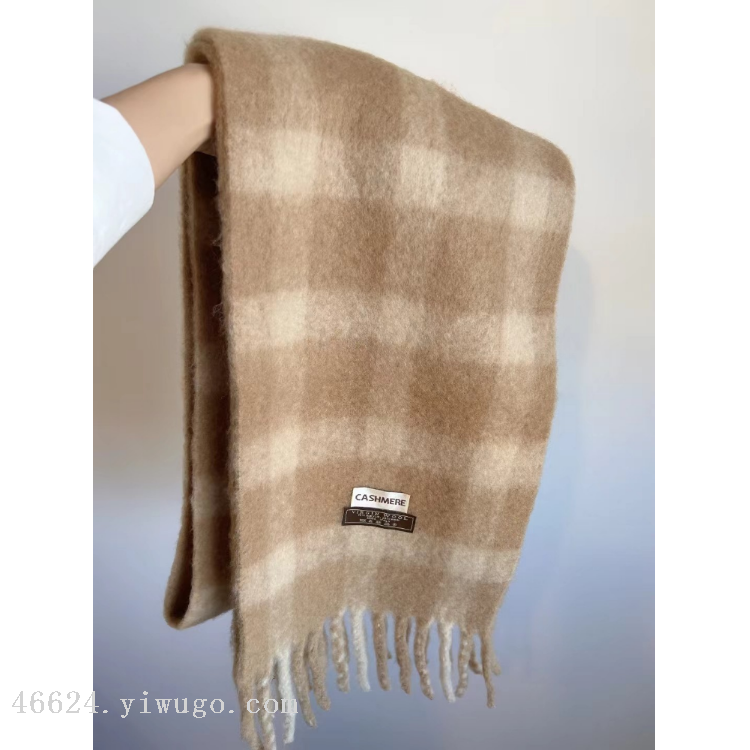 围巾批发电商直播供应链供货羊毛格子围巾新款现货电商供货