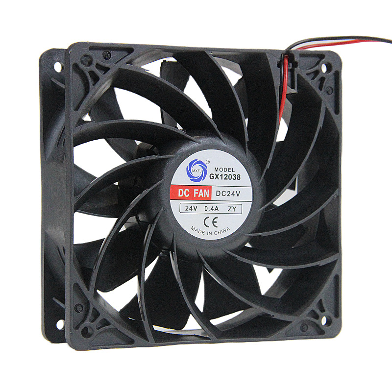 GX12038DC12V0.4AZY直流大风量小型工业轴流风机散热冷却风扇细节图