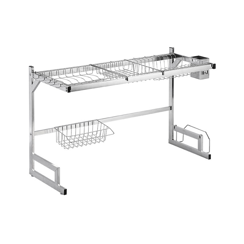 【 Factory 】 Stainless steel kitchen sink rack, draining dish rack, multi-functional storage dish rack for washing dishes Application Scenario