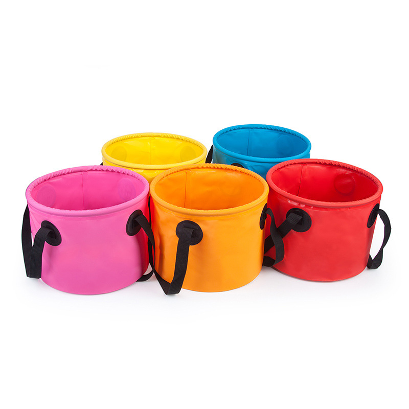 户外折叠水桶钓鱼桶 野餐露营折叠储水桶 便捷式钓鱼桶洗车桶