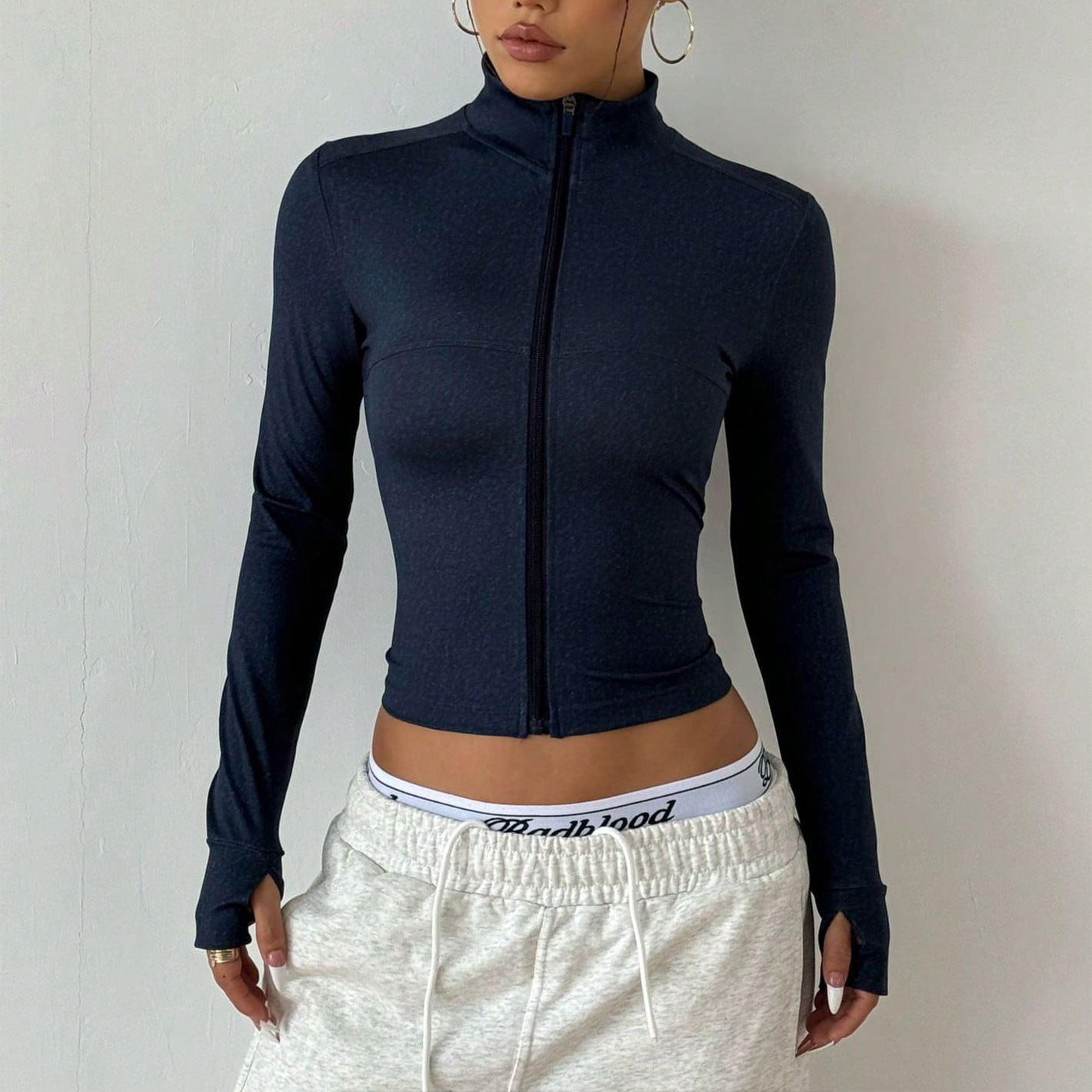 跨境欧美外贸女装健身瑜伽服运动服速干休闲运动瑜伽外套女上衣