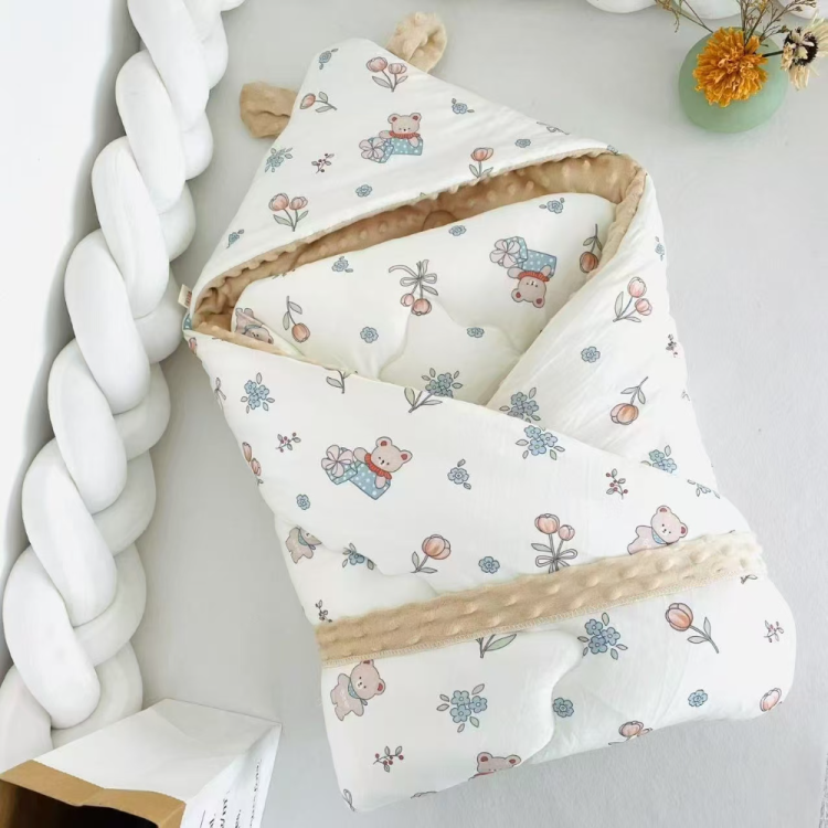 婴儿豆豆包被儿新生儿产房宝宝襁褓清仓新生儿包被婴儿包被春秋款细节图