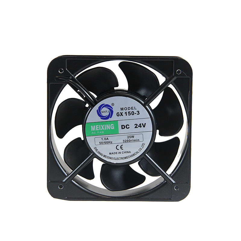 GX150-3直流风扇DC12/24V散热冷却方形15050轴流风机工业风扇白底实物图
