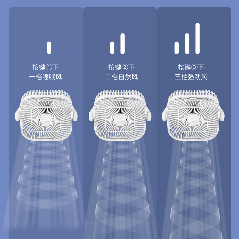【空气循环扇】usb小风扇可充电桌面学生家用办公室涡轮对流循环细节图