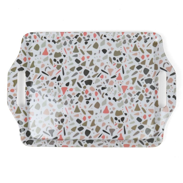 Cross-border melamine material double-ear tray, best-selling melamine plate, fruit, home living room coffee table, fruit plate, snack plate, fruit plate
