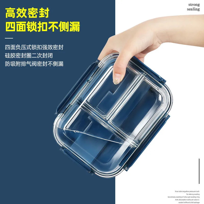 耐高温玻璃可进微波炉饭盒上班族餐盒学生保温便当盒餐盒便携套装