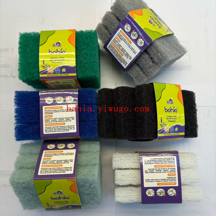 Coarse-fiber scouring pads, kitchen and household pot scrubs, pot scrubs for removing dirt and oil, cleaning cloths, durable household rags, bahia details Picture