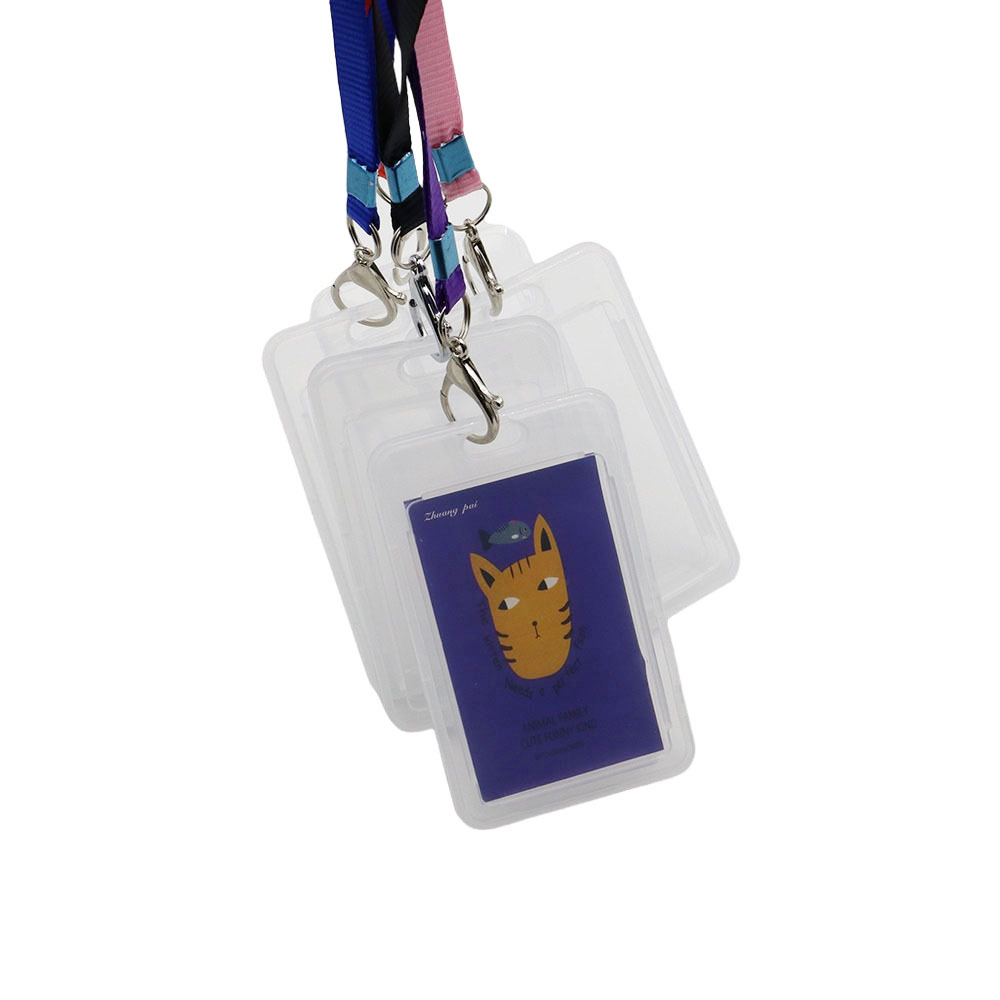 Simple and large-capacity transparent card holder anti-loss lanyard design, student campus meal card, access control pass, employee name tag Application Scenario