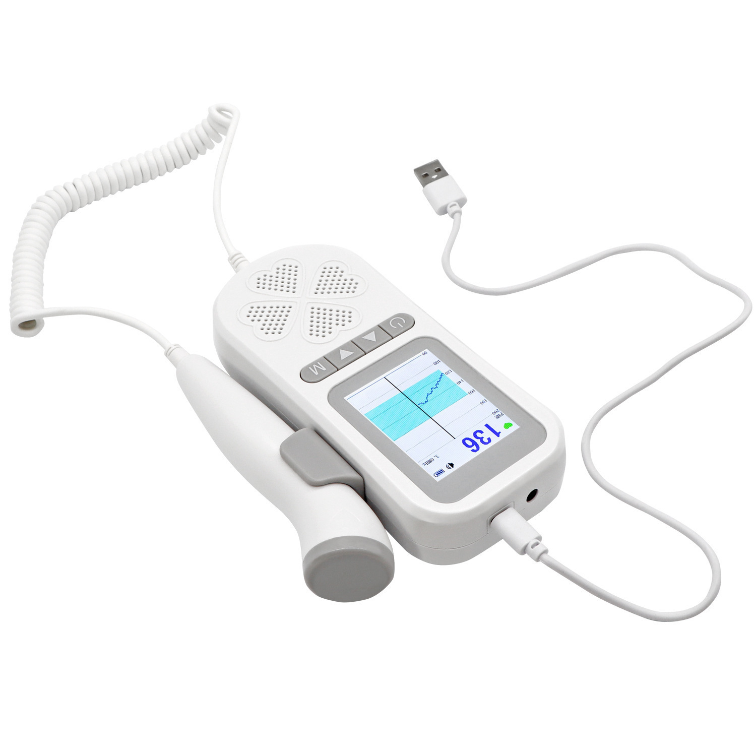Doppler fetal heart rate monitoring instrument, English packaging, portable for home use, fetal heart rate for pregnant women Item Picture