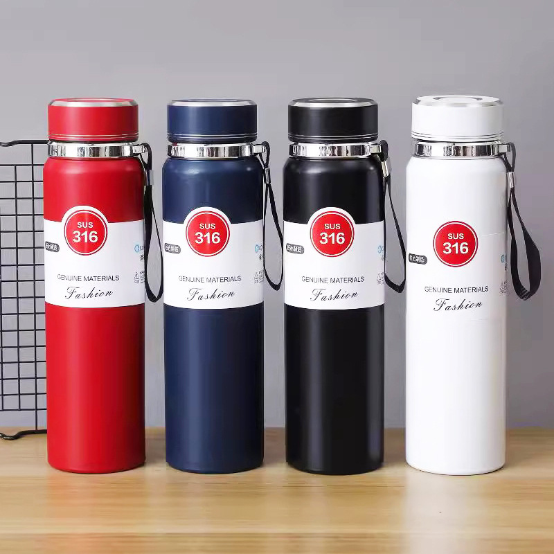 Factory direct sales of large-capacity 316 stainless steel sun insulated flasks, men's and women's gift water cups, outdoor insulated cups, customized details Picture