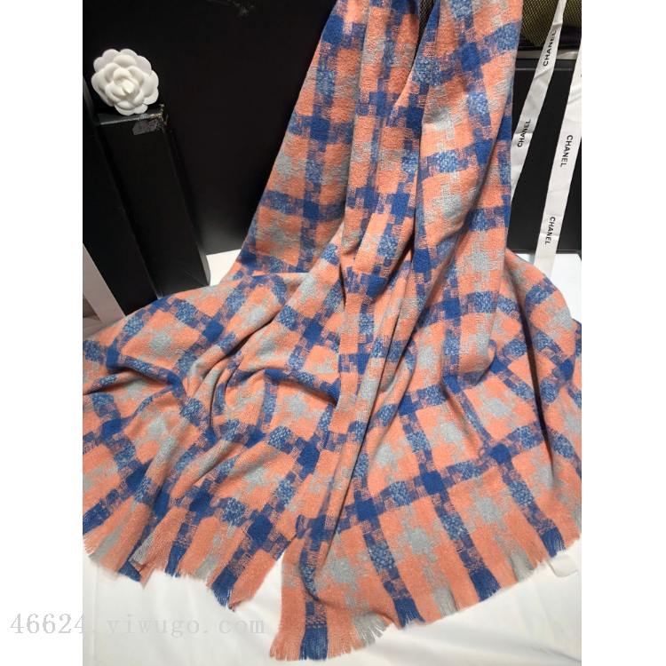 Cross-border scarf wholesale e-commerce live-streaming supply chain supply 40 woven windmill check scarves Item Picture