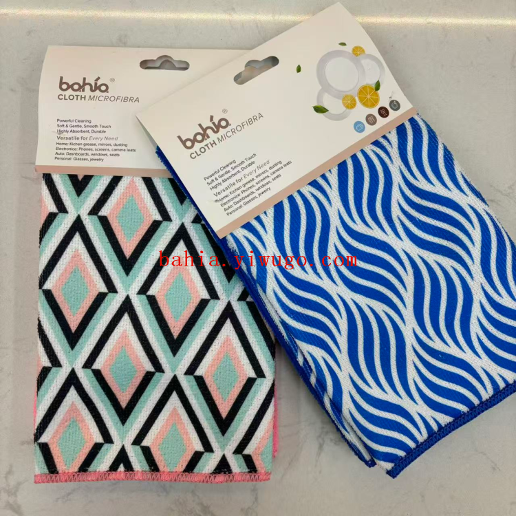 Various digital printed cloths, 40*48cm, kitchen cleaning cloths, dishwashing cloths, Bahia details Picture