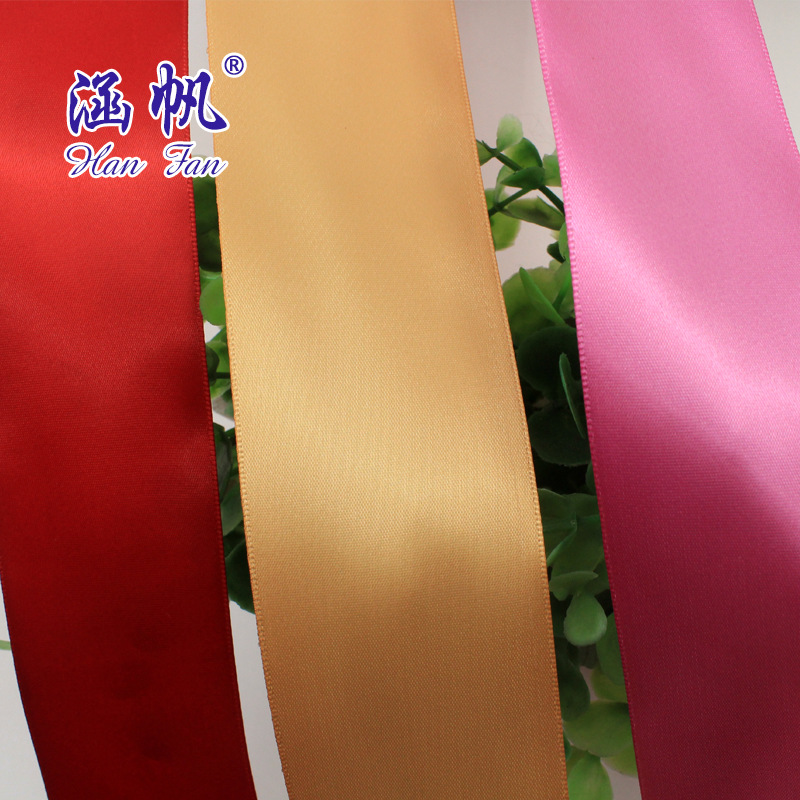 Hanfan webbing DIY jewelry accessories, 5CM wide encrypted polyester ribbon, gift packaging, handmade bow Specification image