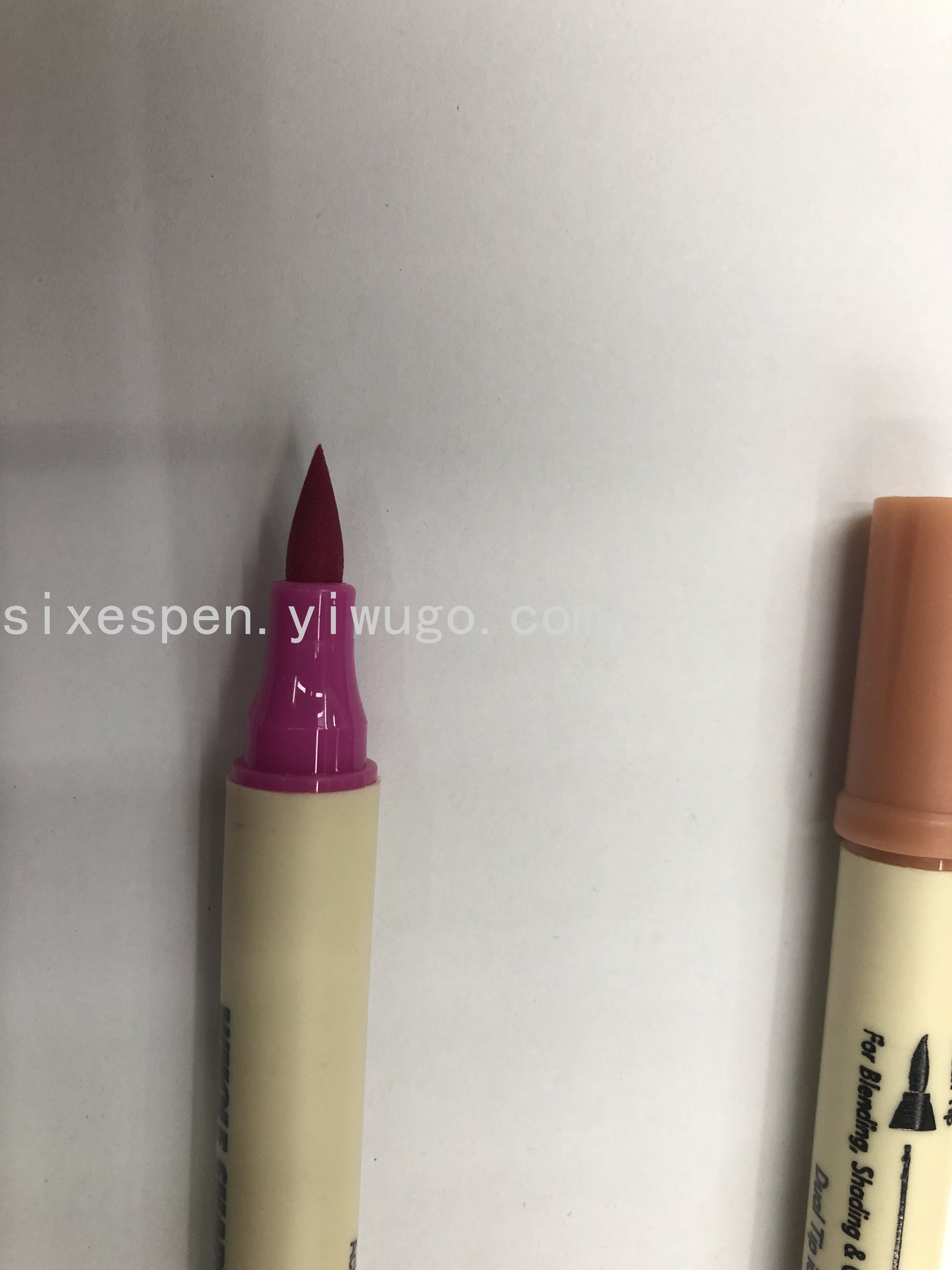 12色彩色双头签字笔。马克笔，唛头笔