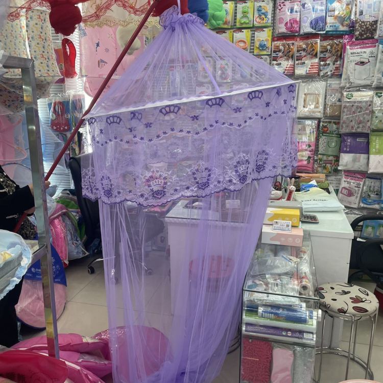 Encrypted steel wire dome ceiling mosquito net Princess mosquito net suitable for children, infants and students Item Picture