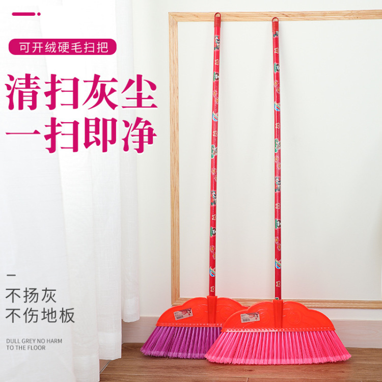 Factory direct sales of classroom sweeping brooms, single stainless steel brooms, non-stick brooms, long handles for cleaning, suitable for both dry and wet use Item Picture