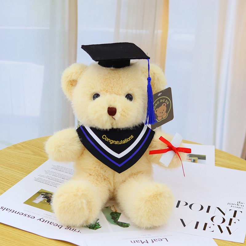 Doctor Bear Graduation Bear Doll, Teddy Bear Plush Toy, College student Doctor Cap Ceremony to commemorate the graduation season details Picture