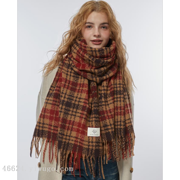 New cross-border export checkered clove checkered scarf for e-commerce live-streaming supply Application Scenario