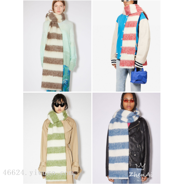 Wholesale of 88AC loose two-color horizontal long scarves for immediate export. E-commerce live streaming supply chain Application Scenario