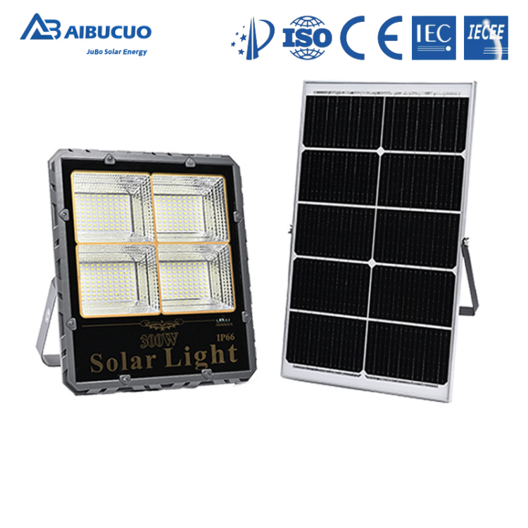 AIBUCUO Jubo Solar Floodlights, home outdoor courtyard lights, New rural photovoltaic led high-power floodlights Item Picture
