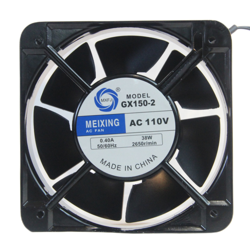 GX150-2 square AC ball bearing axial flow fan 15050 heat dissipation and cooling fan cabinet fan Item Picture