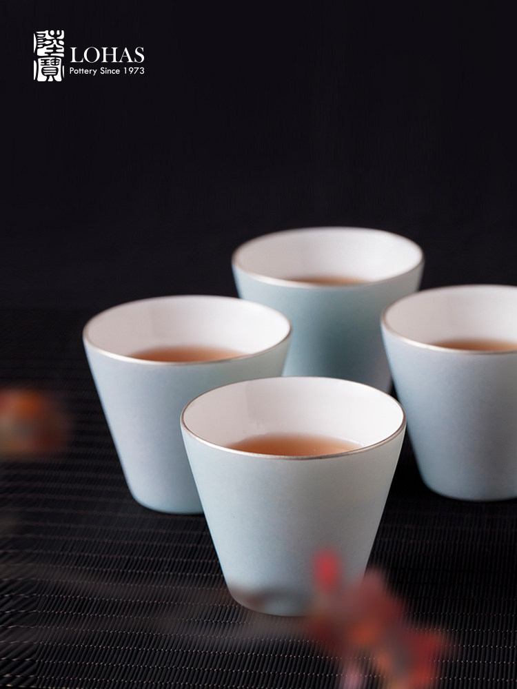 Lubao Ceramics' Four Joy Cups, bone China kiln-transformed tea cups, single cups, tasting cups, personal cups, master cups, tea brewing cups, and small cups Specification image