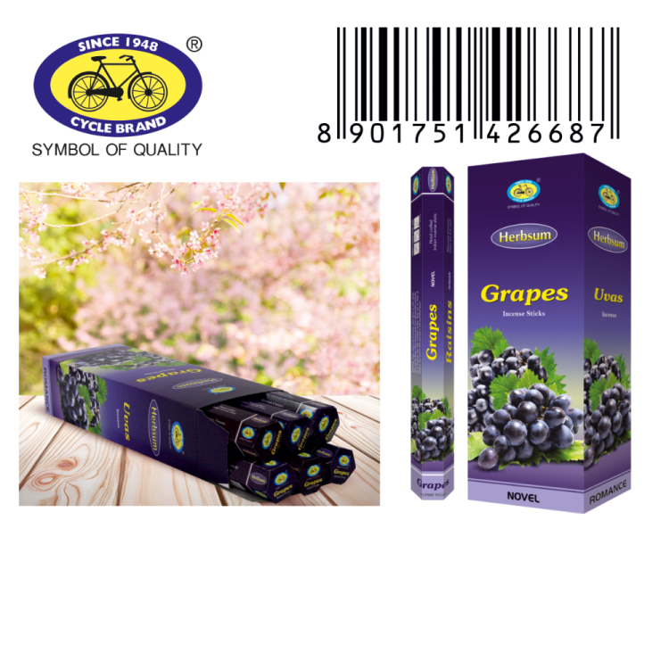 进口印度香塔香瑜伽线香HB119-Grapes.