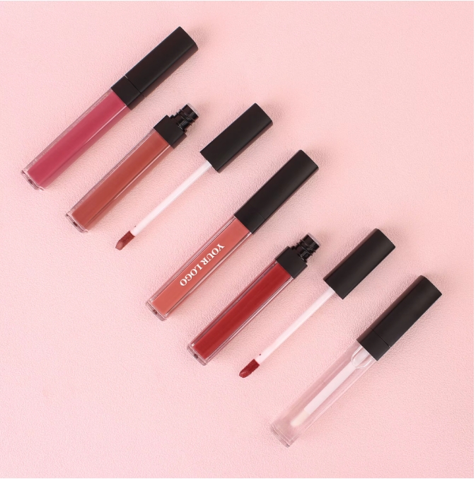 Velvet vegan sexy nude lip gloss, long-lasting moisturizing, non-stick to cups, women's matte makeup liquid details Picture