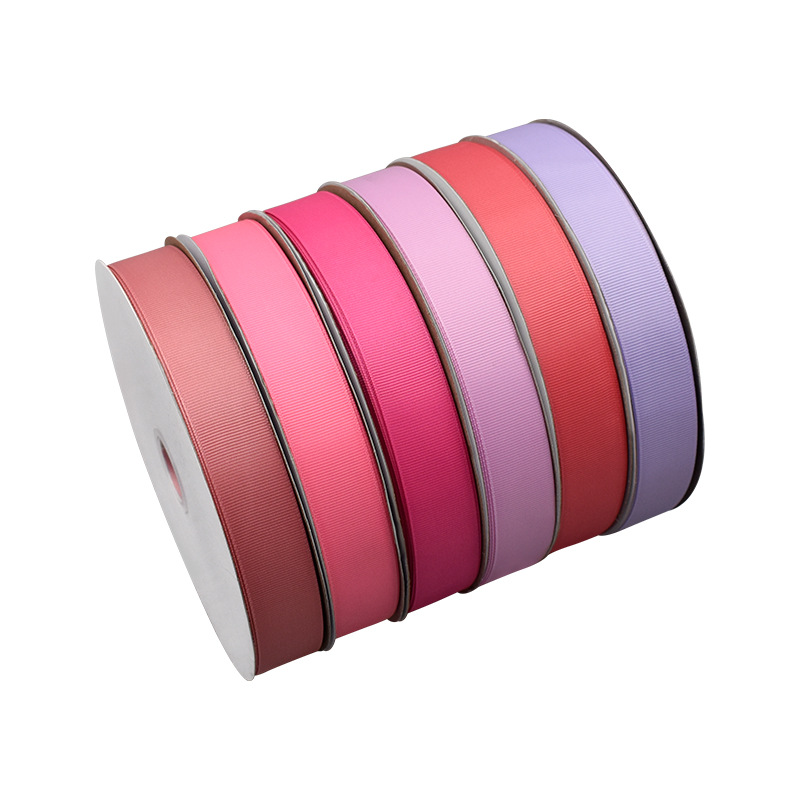 2.5cm ribbed ribbon flower gift binding, 8-inch horizontal and plain striped ribbons, printable factory special price direct sale Application Scenario