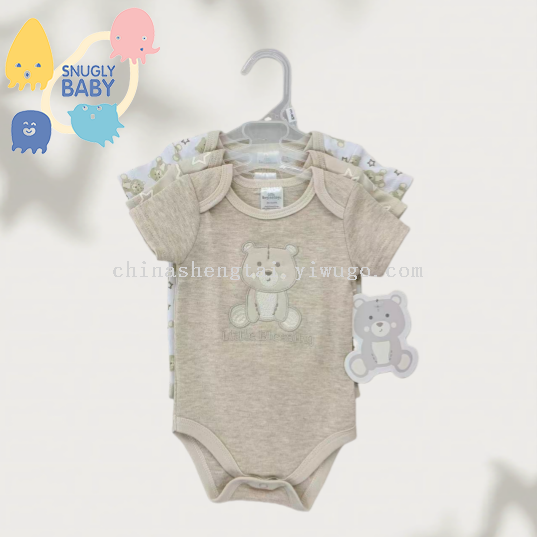 婴儿衣服/新生儿/周岁男童装/婴儿春天/婴儿分体开档白底实物图