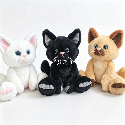 Simulated cat dolls, cat plush toys, plush toys, cute pets, little cats, stuffed dolls, girls' gifts