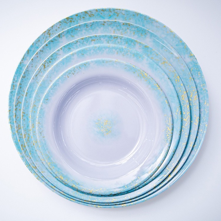 Wholesale of melamine tableware plates for commercial hotels, hot pot restaurants, and cold dish plates in Ningbo, Guangdong Item Picture