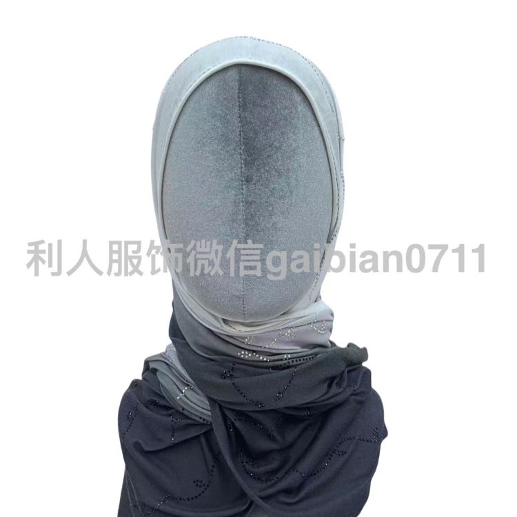 170丝光棉莫代尔汗布纯棉纯色单色头巾穆斯林女长巾透气美国