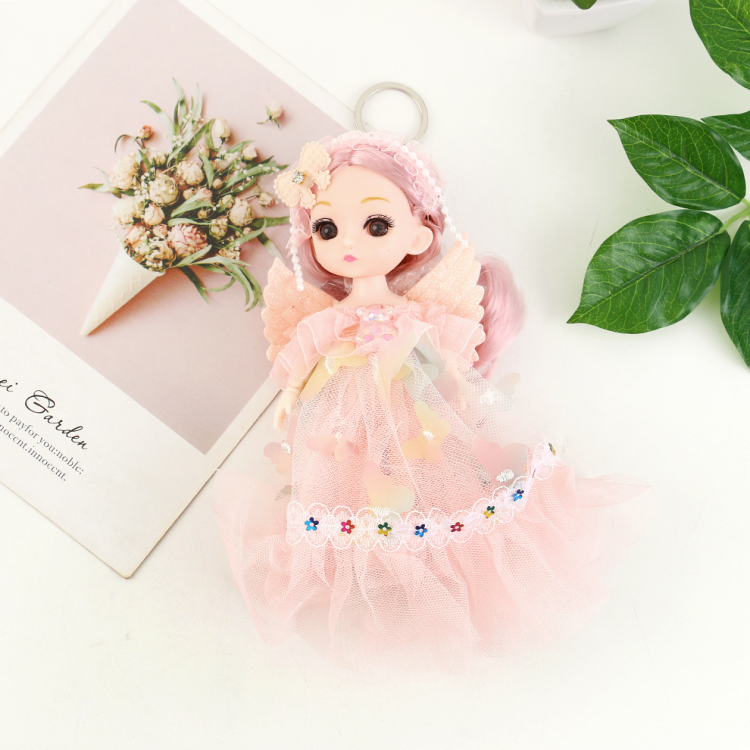 17 cm original cartoon cute dress, girl doll, keychain, doll, bag and pendant manufacturer wholesale details Picture