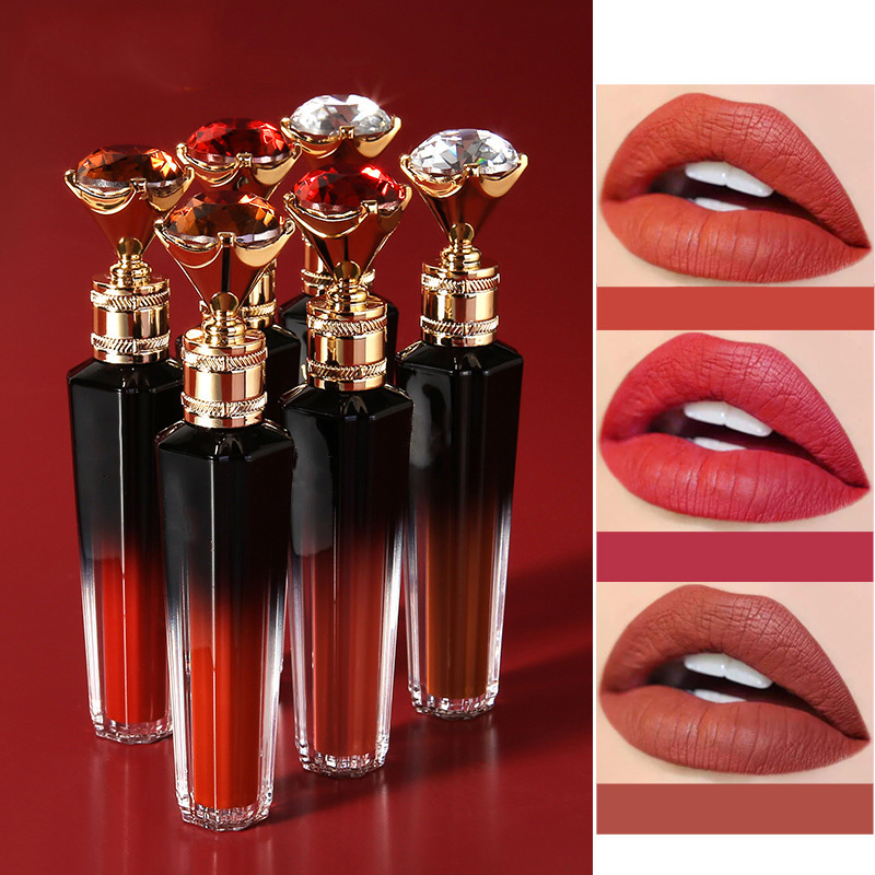Brillo labial líquido herbal mineral transparente mate, no pegajoso y brillante de larga duración, para labios suaves y cómodos