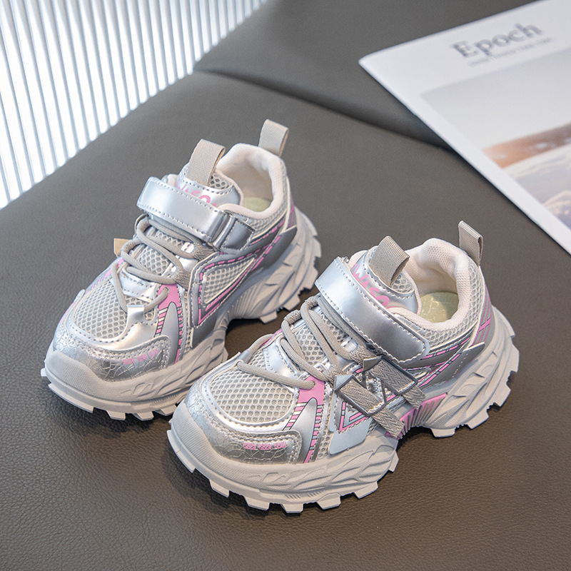 男童运动鞋春秋款儿童鞋子2025新款春季女童运动鞋舒适透气老爹鞋