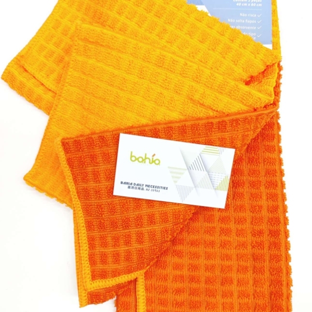 Square grid lockstitch tea towels, kitchen cleaning cloths, dishcloths details Picture