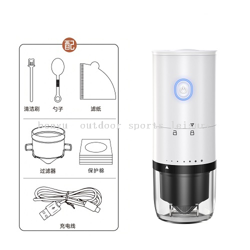 房车户外咖啡研磨机可拆卸开盖加豆可调节粗细电动陶瓷咖啡磨豆机