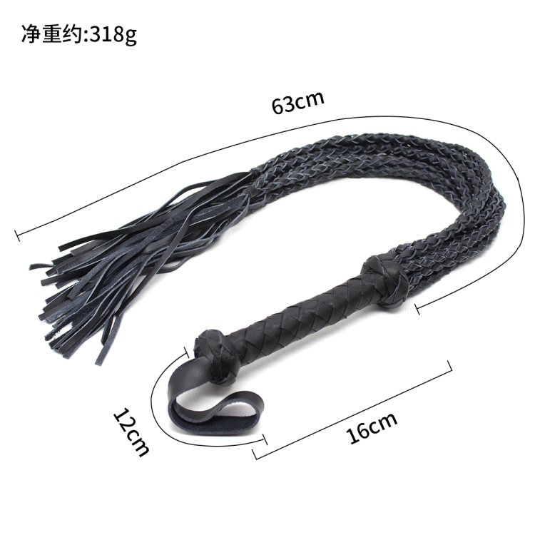 情趣sm性用品手工皮革黑红真皮鞭pu抽打散鞭玩具成人性用品皮鞭