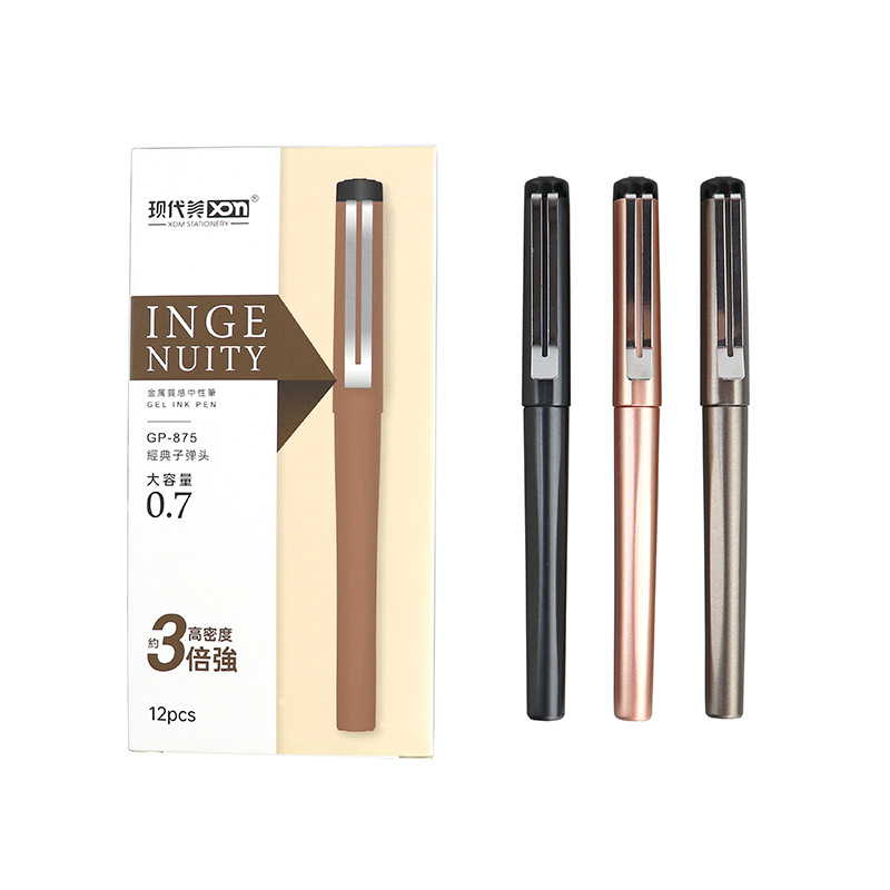 Modern Beauty 875 0.7mm large-capacity classic bullet-type signature pen, meeting pen, office and student gel pen Application Scenario