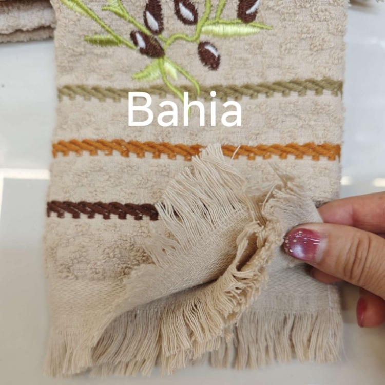 Multi-color mixed absorbent embroidered cotton tea towel