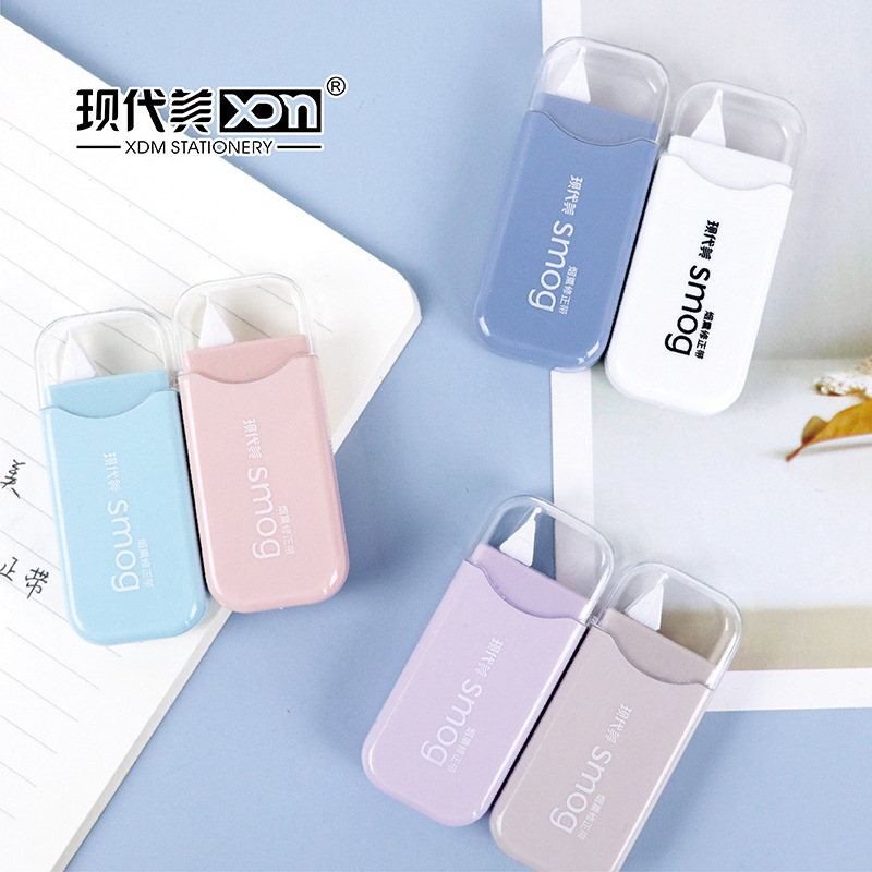 Modern Beauty directly supplies 6 sets of smoked color retro-style transparent correction tape, cute and girlish style affordable correction tape Item Picture
