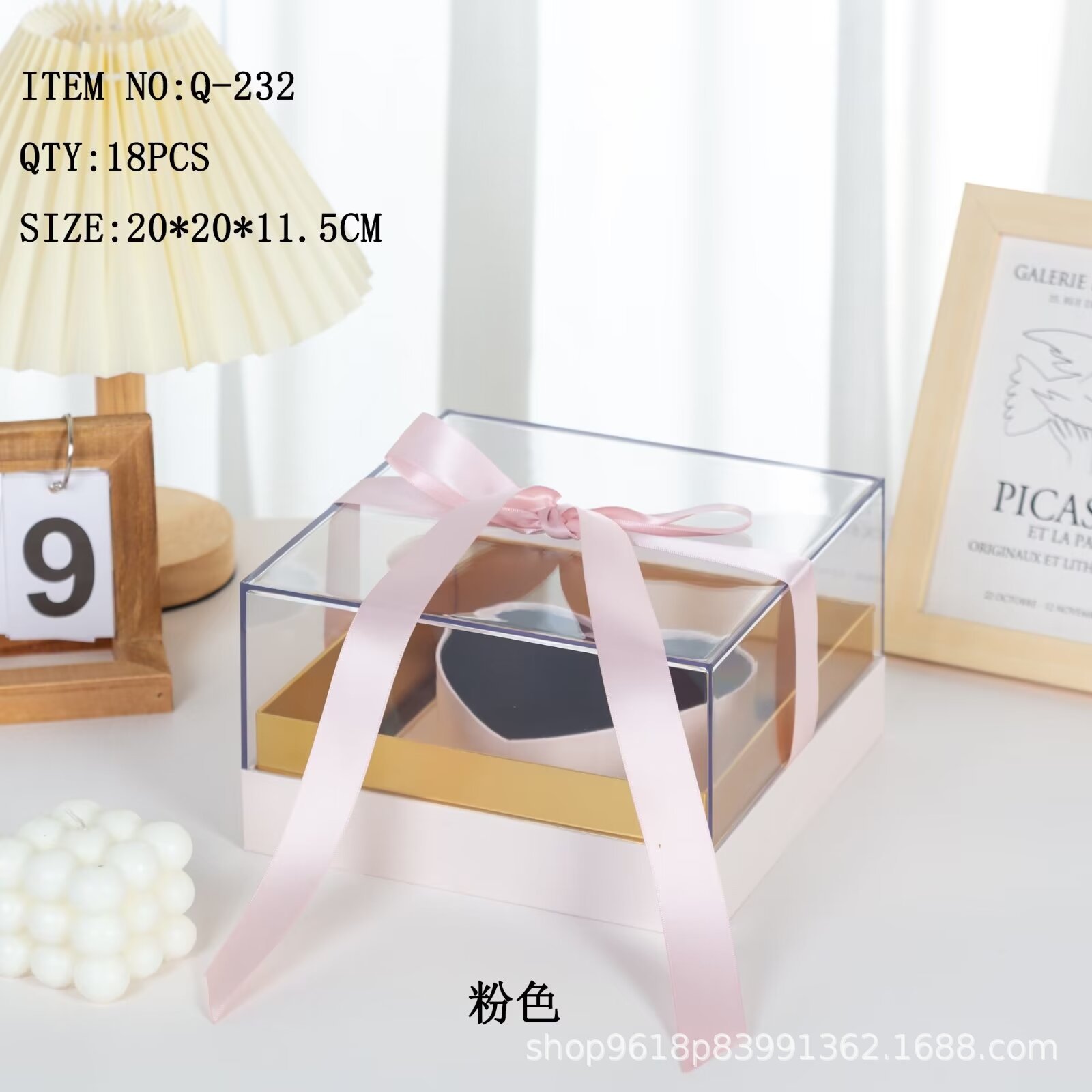 Square acrylic flower gift box, 520 Qixi Festival gift box, preserved flower box, heart box, exquisite Item Picture